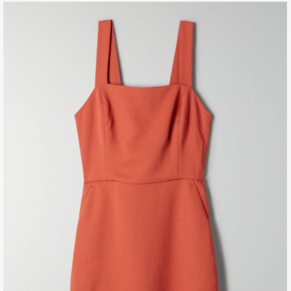 Aritzia Wilfred Ecoulement Tie Back Mini Dress NWT